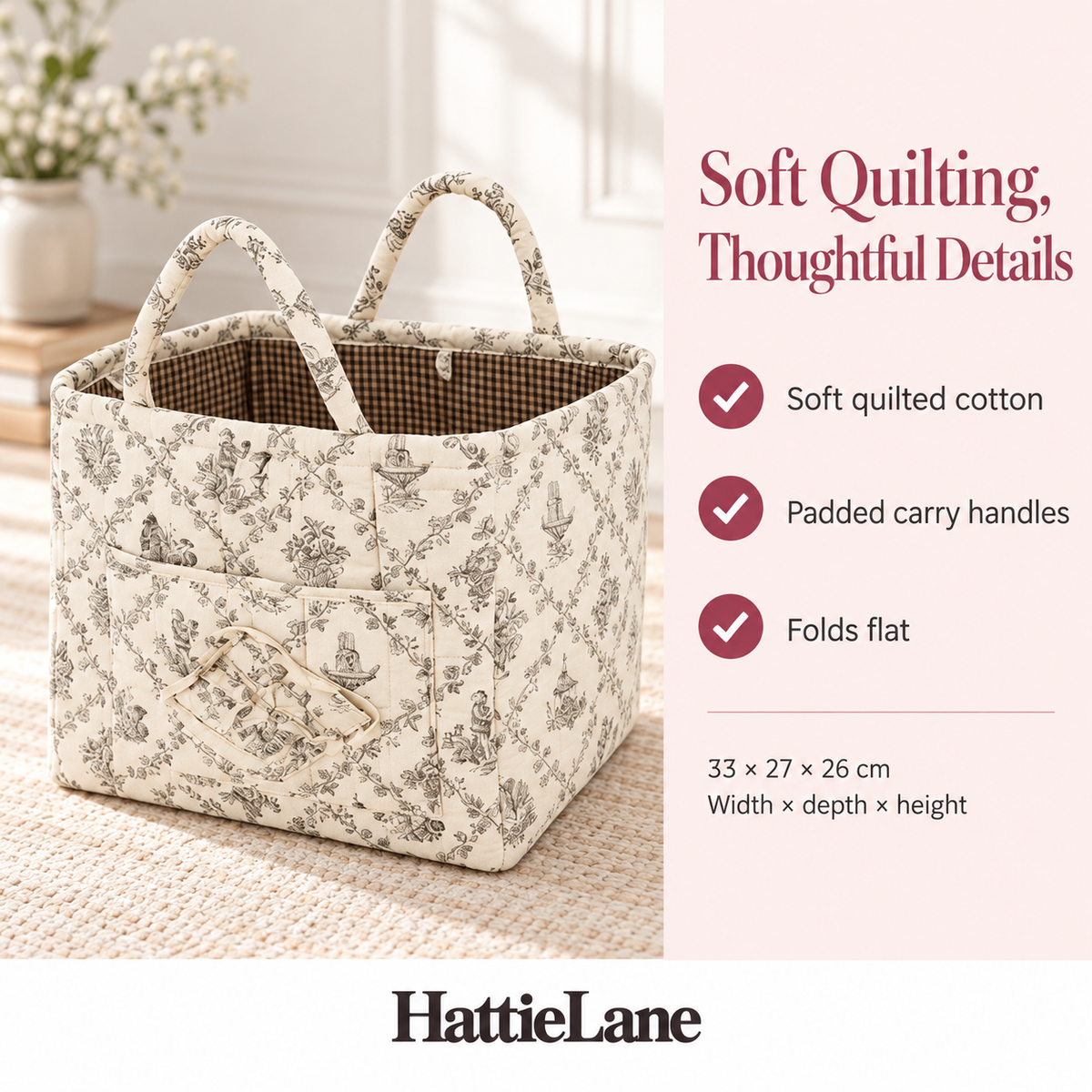 The Catchall Quilted Basket by HattieLane™